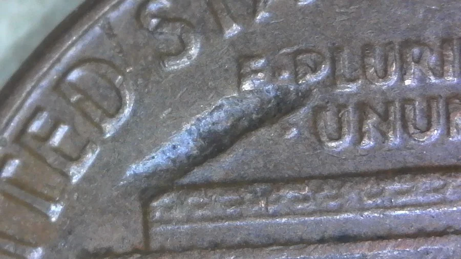 1978---D-Lincoln-Memorial-Cent-Struck-Through-Debris-Ebay-Purchase